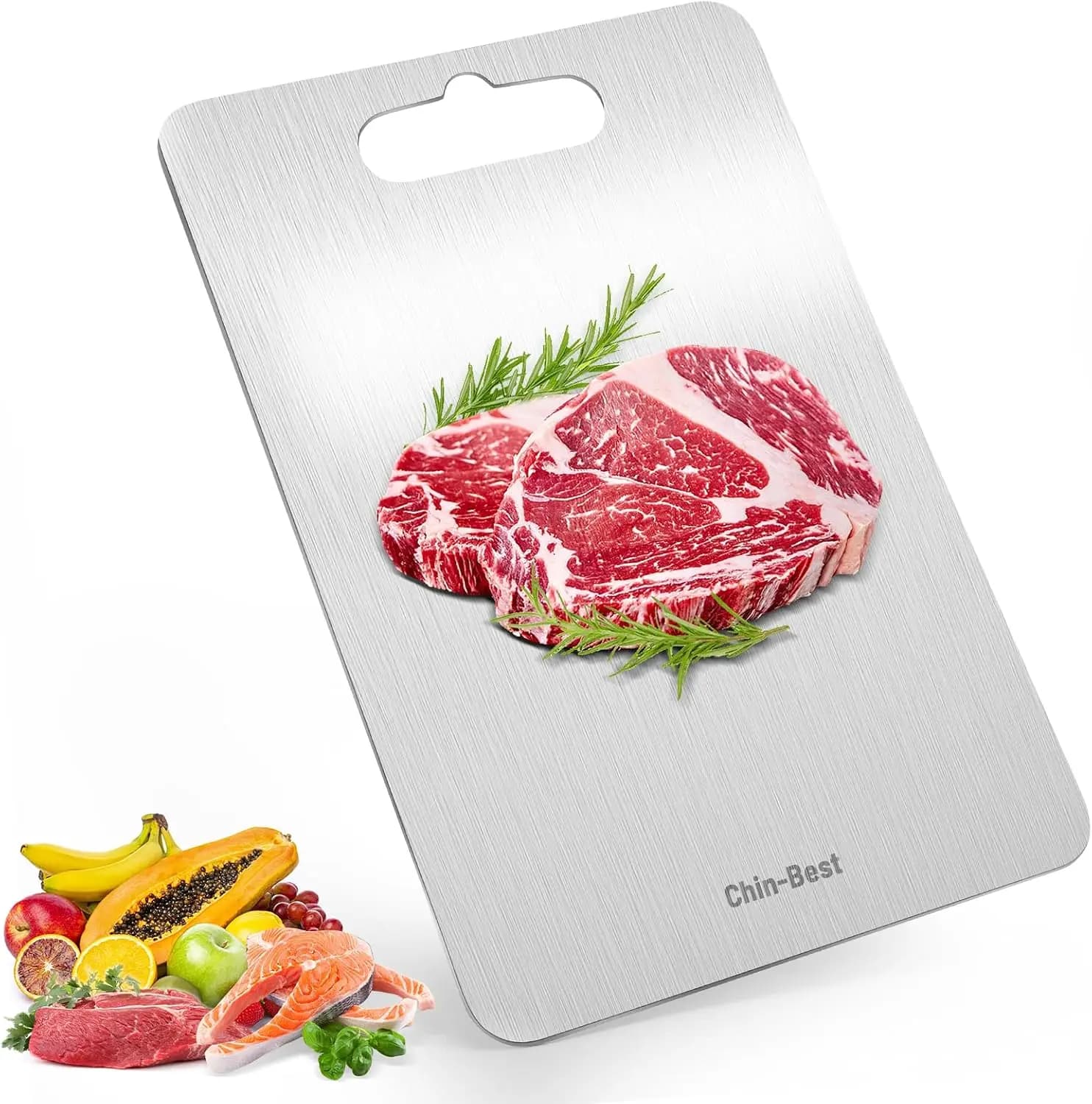 Cutting board, stainless steel cutting board for kitchen, meat, fruit, vegetables, S 11.5 * 8