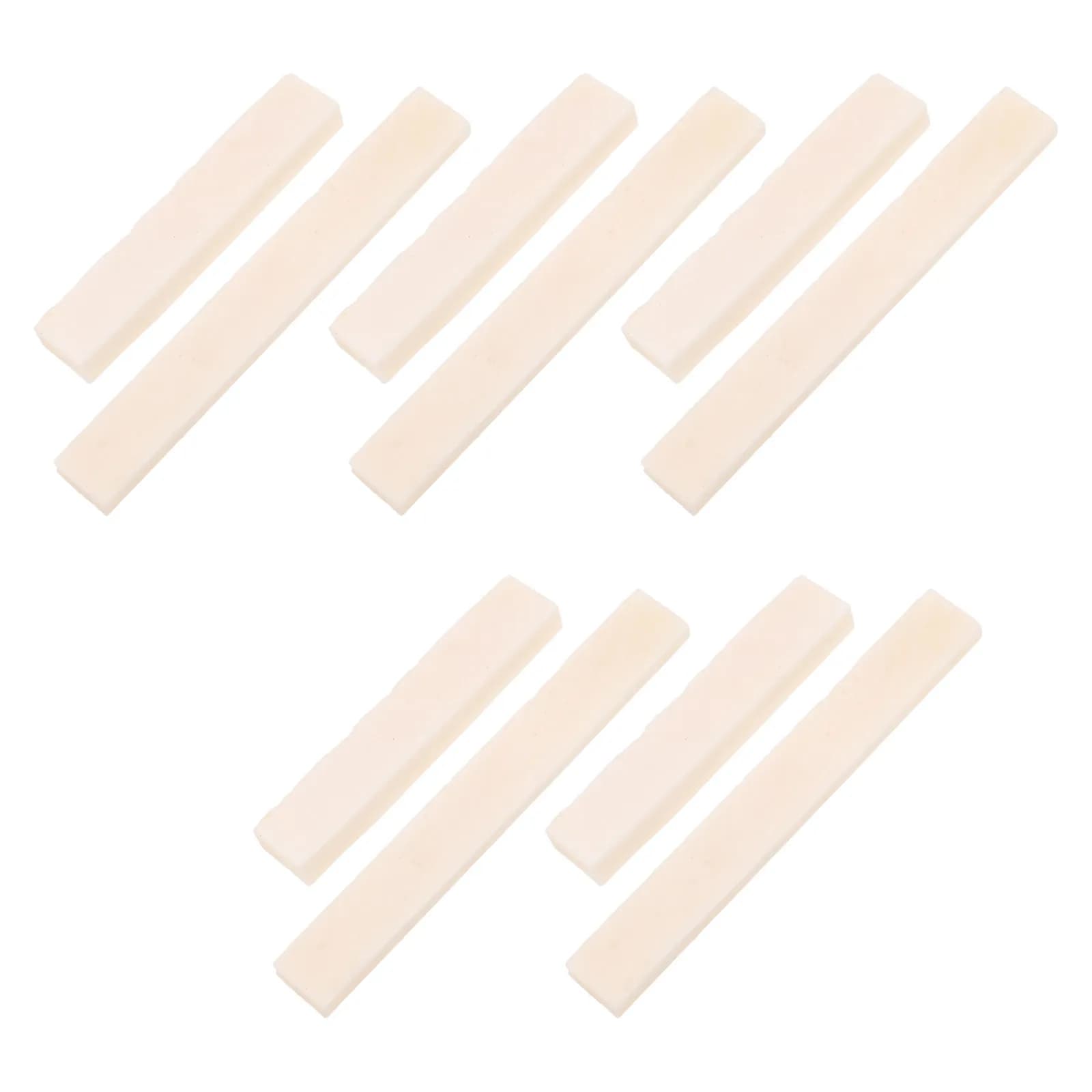 Set di sella e capotasto in osso da 2,44" e 3,27" - Sella per ponte non sbiancata per basso elettrico, mandolino acustico classico, banjo, ukulele