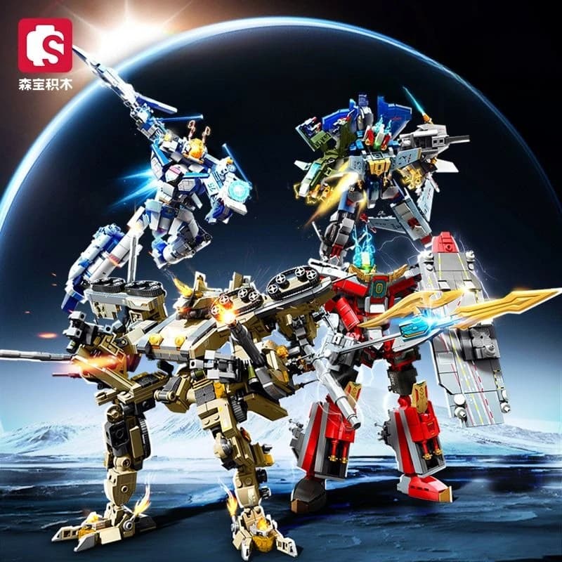 SEMBO Forte Quattro Piccole Particelle Building Block Modello di Montaggio Robot Transformers Decorativo Puzzle Fai da Te Giocattolo di Montaggio per Ragazzi