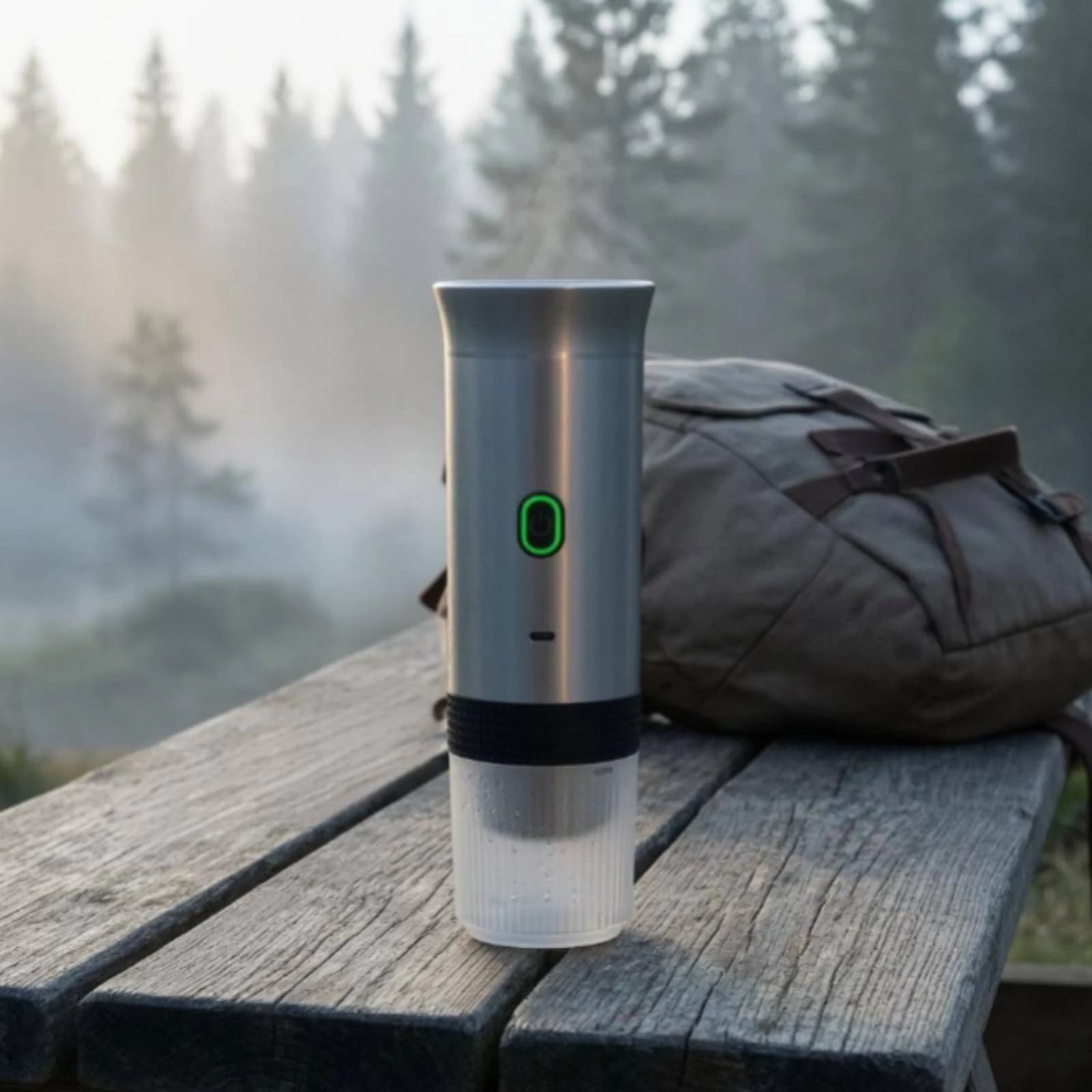 Portable Electric Espresso Machine LED Display Portable Espresso Machine Travel Coffee Brewer Single-Button for Car, Home