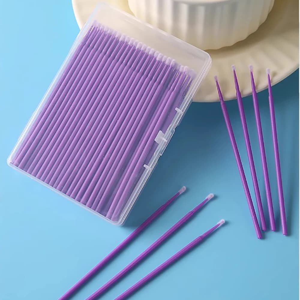 Bastoncini di cotone, micro applicatori, microswab, strumenti per extension ciglia, bastoncini per nail art, applicatori per lucidalabbra, mascara e siero