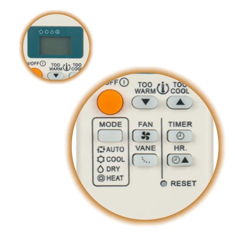 Telecomando sostitutivo per condizionatore d'aria MITSUBISHI QP06AS QP06BS QP06ES QP08AS QP08BS | Controller di Ricambio per Uso Diretto