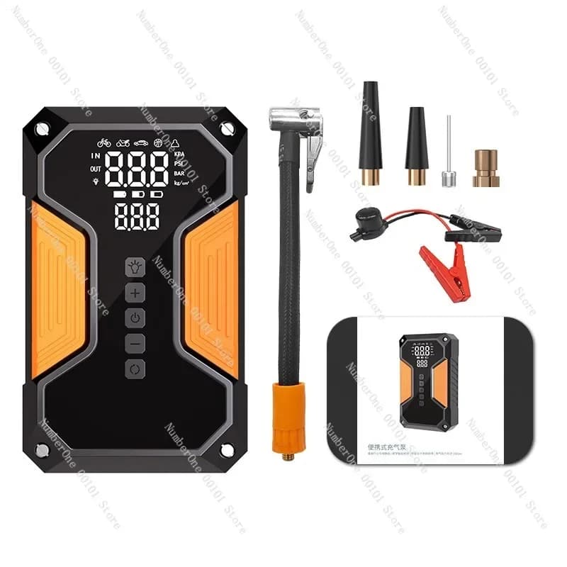 Gonfiatore multifunzionale da 12 V e avviamento di emergenza combinato Alimentatore di emergenza Batteria Avviatore di emergenza Pompa d'aria wireless per auto