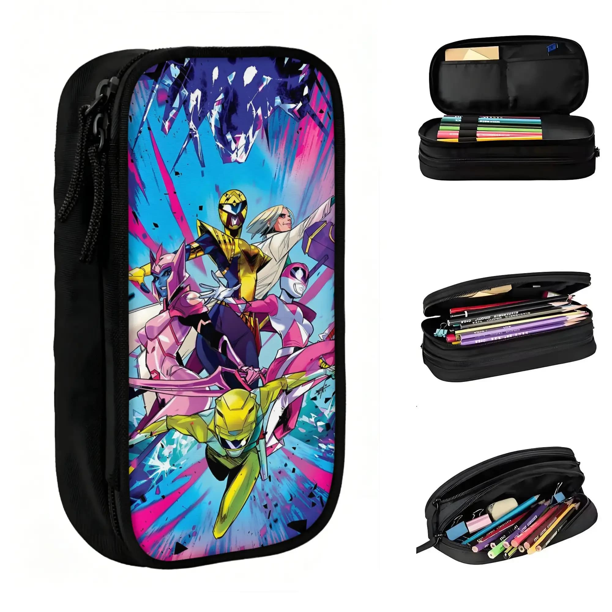 Custom S-Supers S-Sentais Comic School Pencil Case Girls Boys Large Storage Classical Pencil Box Students Stationery