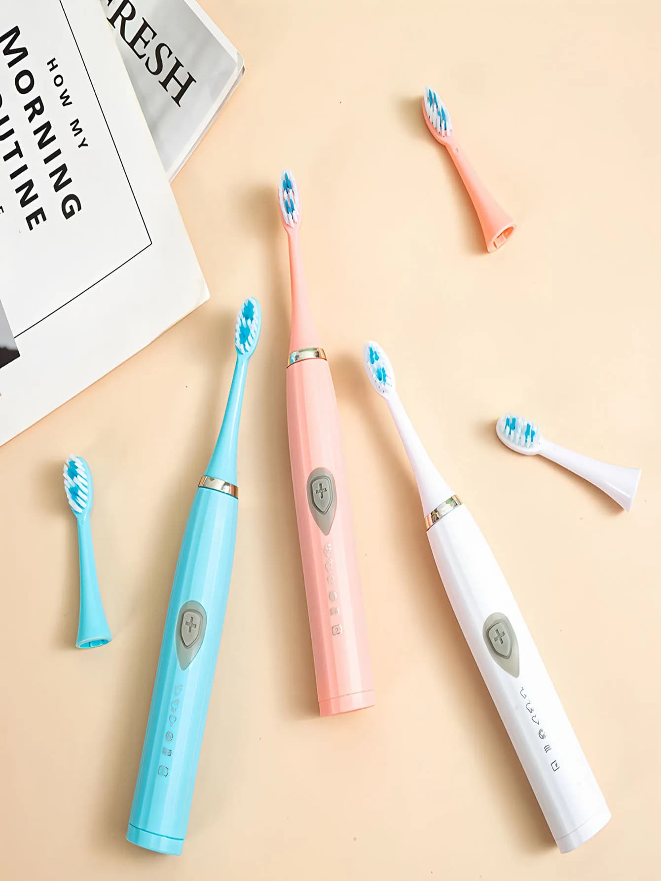Set of Automatic Electric Brushes for Adults 2026, Suitable for Home Use or Travel, Assorted Colors of Heads
