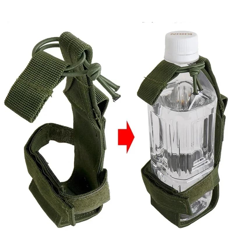 Borsa tattica per bottiglia d'acqua MOLLE da esterno con tracolla regolabile in velcro, adatta per viaggi, escursioni e campeggio