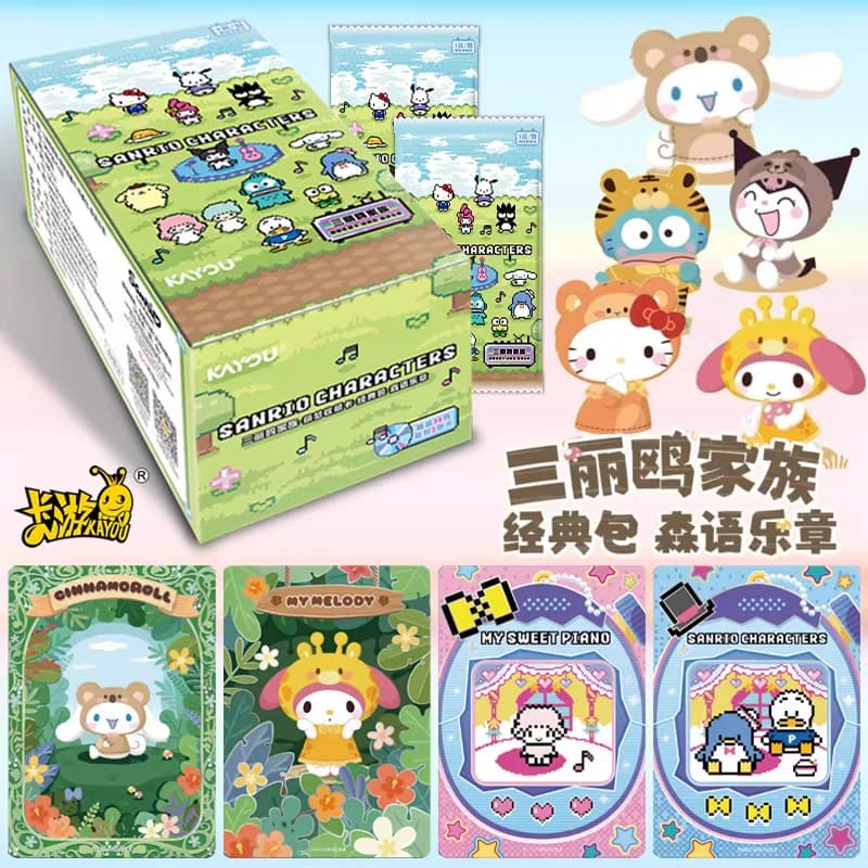 KAYOU Ufficiale Originale Sanrio Carte da Collezione Animazione Cartoni Animati Gioco Hello Kitty Kuromi Giocattoli Periferici Carte da Collezione Regalo