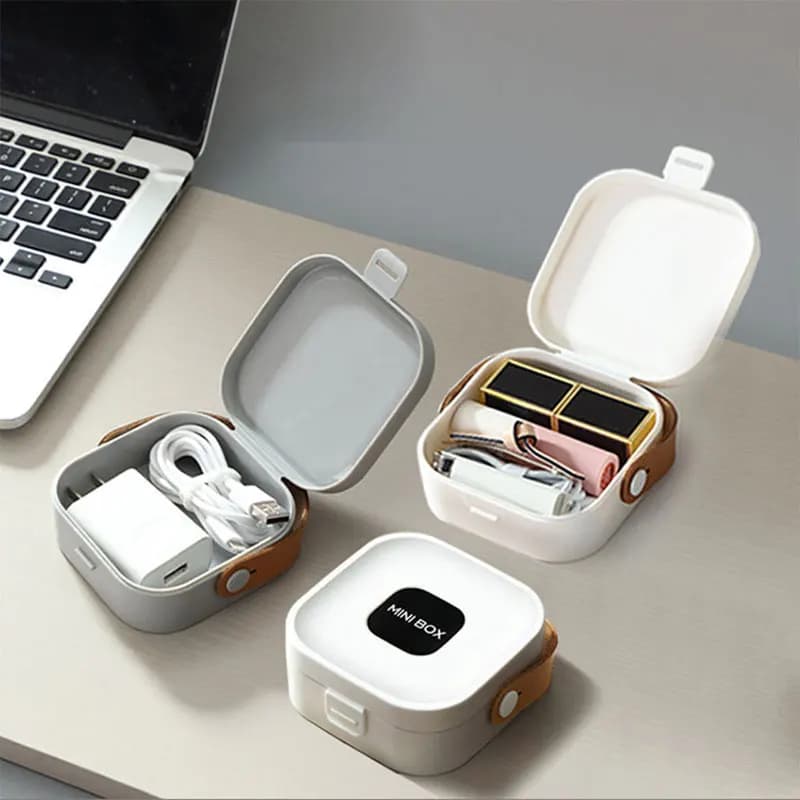 JUSTLANG Jewelry Storage Box Portable High Capacity Storage Box Waterproof Removable And Washable Jewelry Digital Accessories