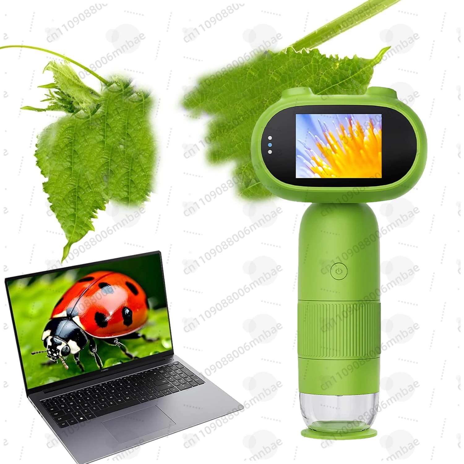 Microscopio Digitale per Bambini OEM con 1000X di Ingrandimento, 8 LED, 2MP, Schermo da 2 Pollici, Giocattolo Educativo per l'Esplorazione della Natura, Regalo per Bambini