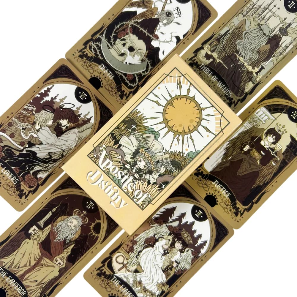 Carte dei Tarocchi Apostle of Destiny, 78 Pezzi, Mazzo di Tarocchi Cartoon 10,3*6cm, Basato sul Sistema Rider Originale, Carte da Gioco, Gioco da Tavolo