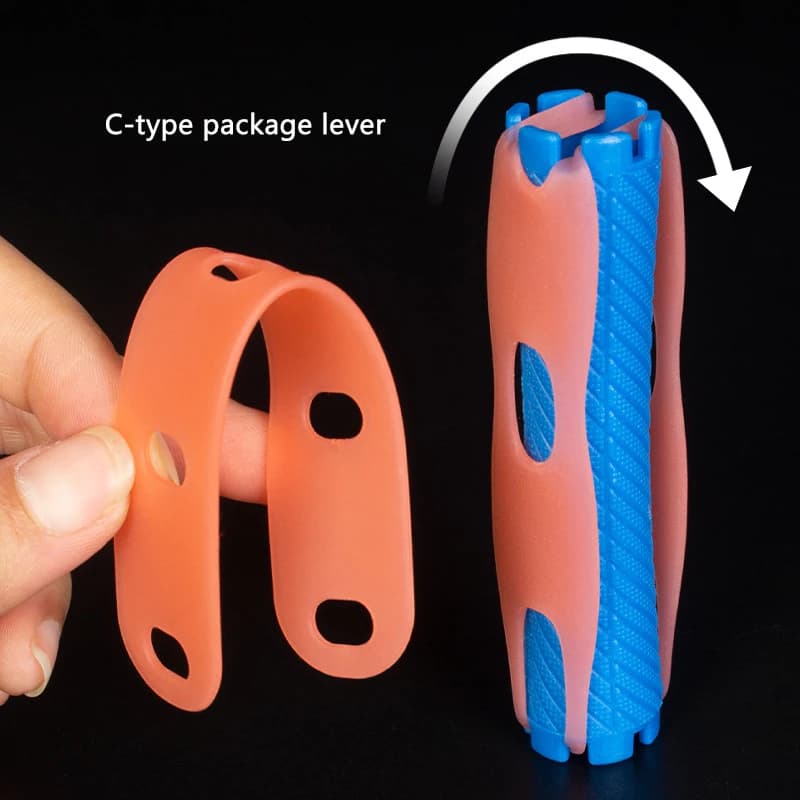 10 Pezzi Fascette in Silicone Rosa/Blu Resistenti al Calore, Senza Tracce, per Permanente, Anelli Elastici in Gomma per Capelli, Strumenti per lo Styling
