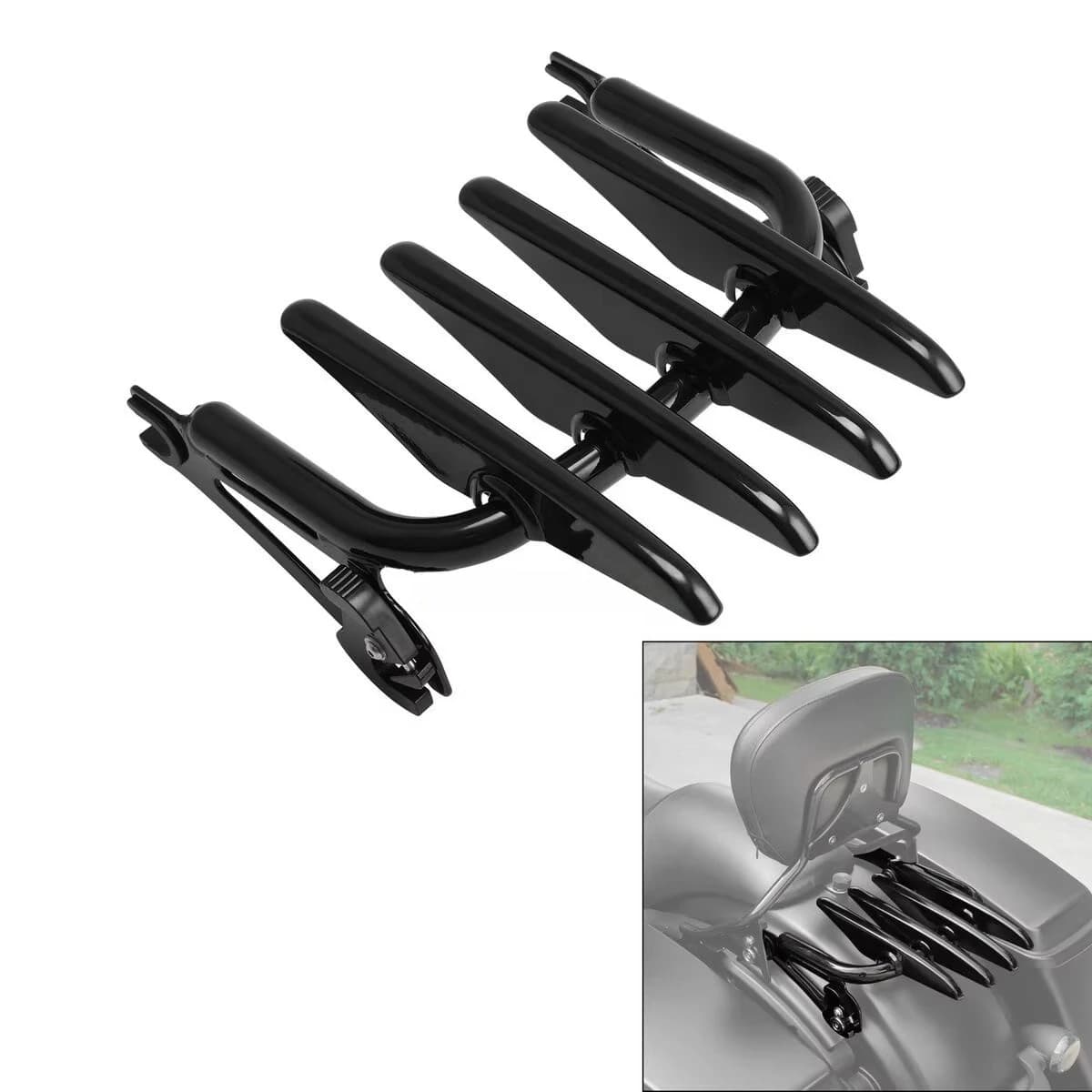 Portapacchi per montaggio stealth staccabile per moto per Harley Touring Street Electra Glide Road King FLHT FLHX 2009-2024