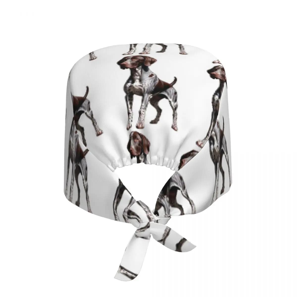 German Shorthaired Pointer Dog Bone And Paw Scrub Hat Doctor Working Surgical Cap Men Women Adjustable Nursing Caps for Dentist