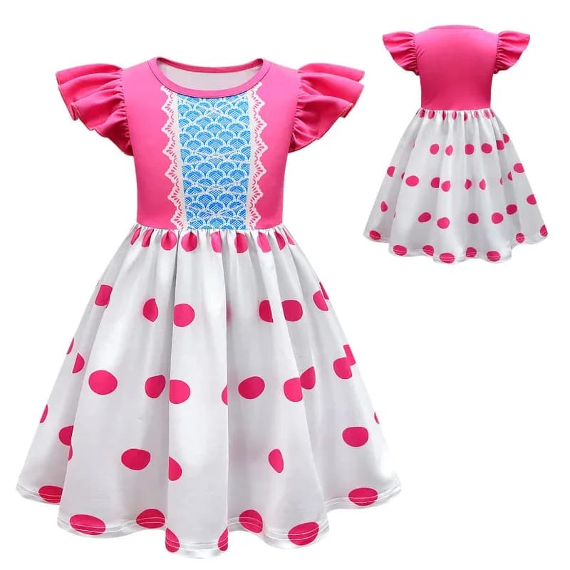 New 4 Bo Peep Costume Girls Dresses With Headwaear Forky Sheriff Girls Dress Bo Peep Costume Homewear 2025