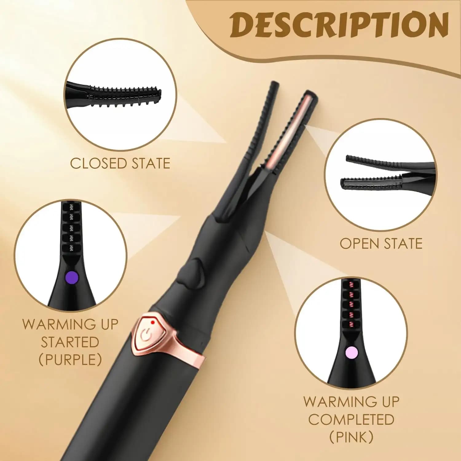 Heated Folder - Folder Type Clip 2 in 1 - Rechargeable Electric Folder for Makeup Tools Gifts for Women