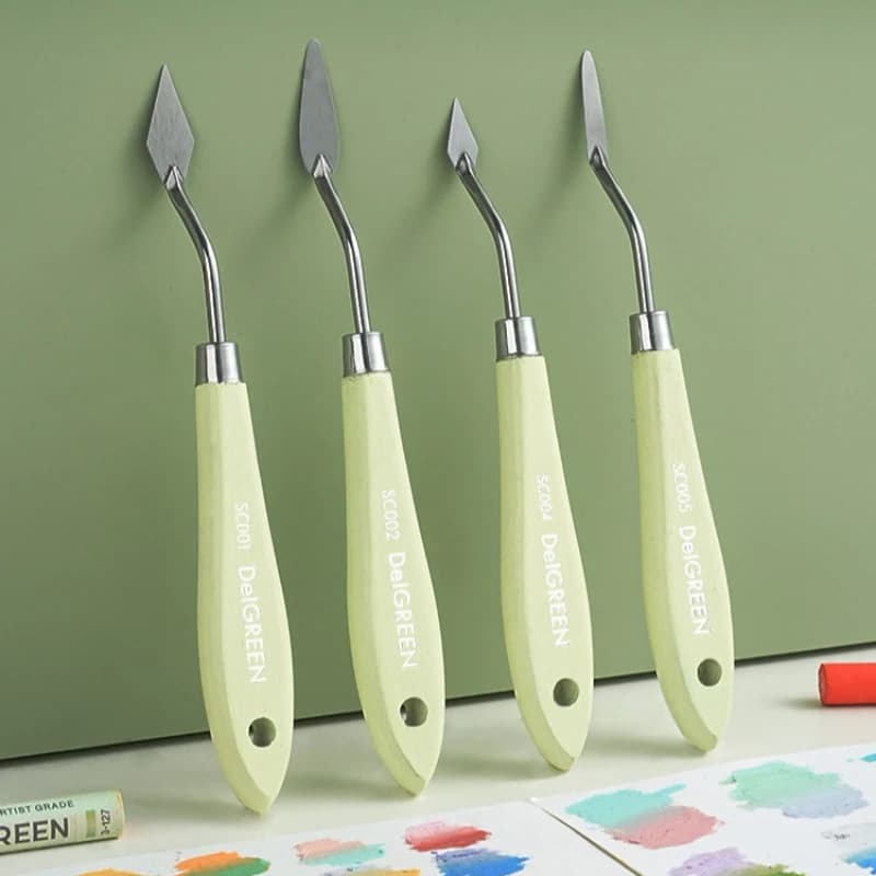 Artist Stainless Steel Oil Painting Knives High Flexibl Spatula Palette Mixing Knife Scraper Art Acrylic Gouache Drawing Tool