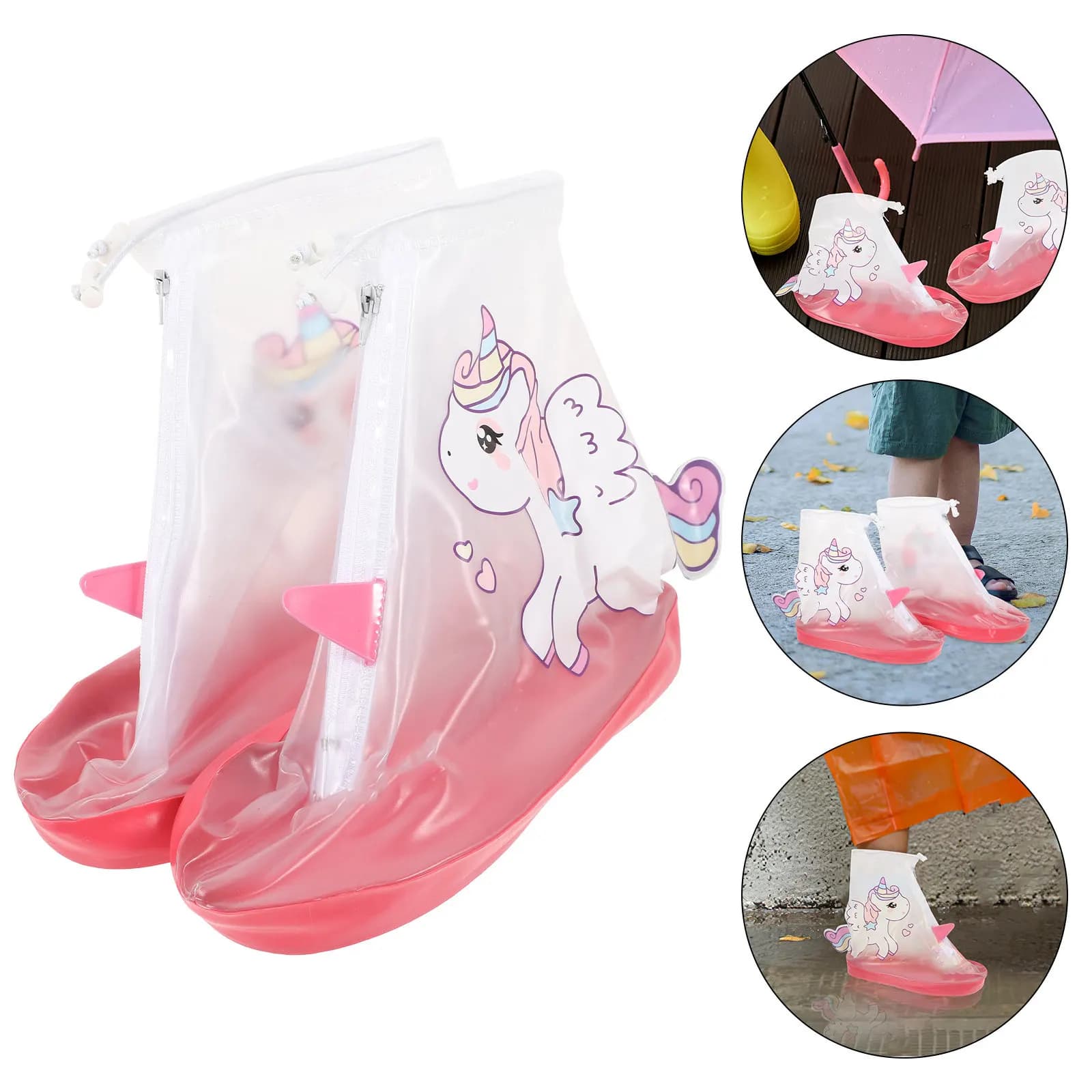 Copriscarpe Impermeabili, Protezione per Stivali Unisex, per Bambini e Adulti, Riutilizzabili, Antiscivolo, in Silicone, per Ciclismo, Escursionismo e Sport all'Aperto