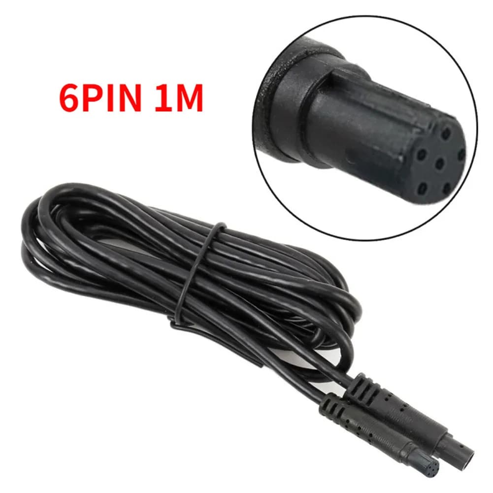 Cavo di prolunga video da 1 metro a 6 pin maschio-femmina per telecamera di retromarcia auto, per dash cam e videoregistratore auto