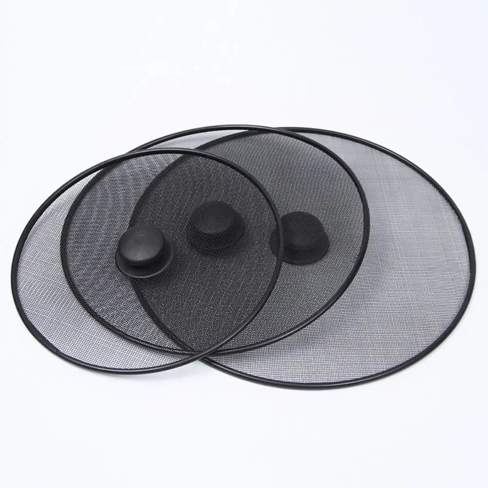 3Sizes 25/29/33cm Creative Kitchen Stir-frying Splash Proof Pan Lid Splatter Guard Fine Mesh Splatter Screen Fry Screen Fry Pan