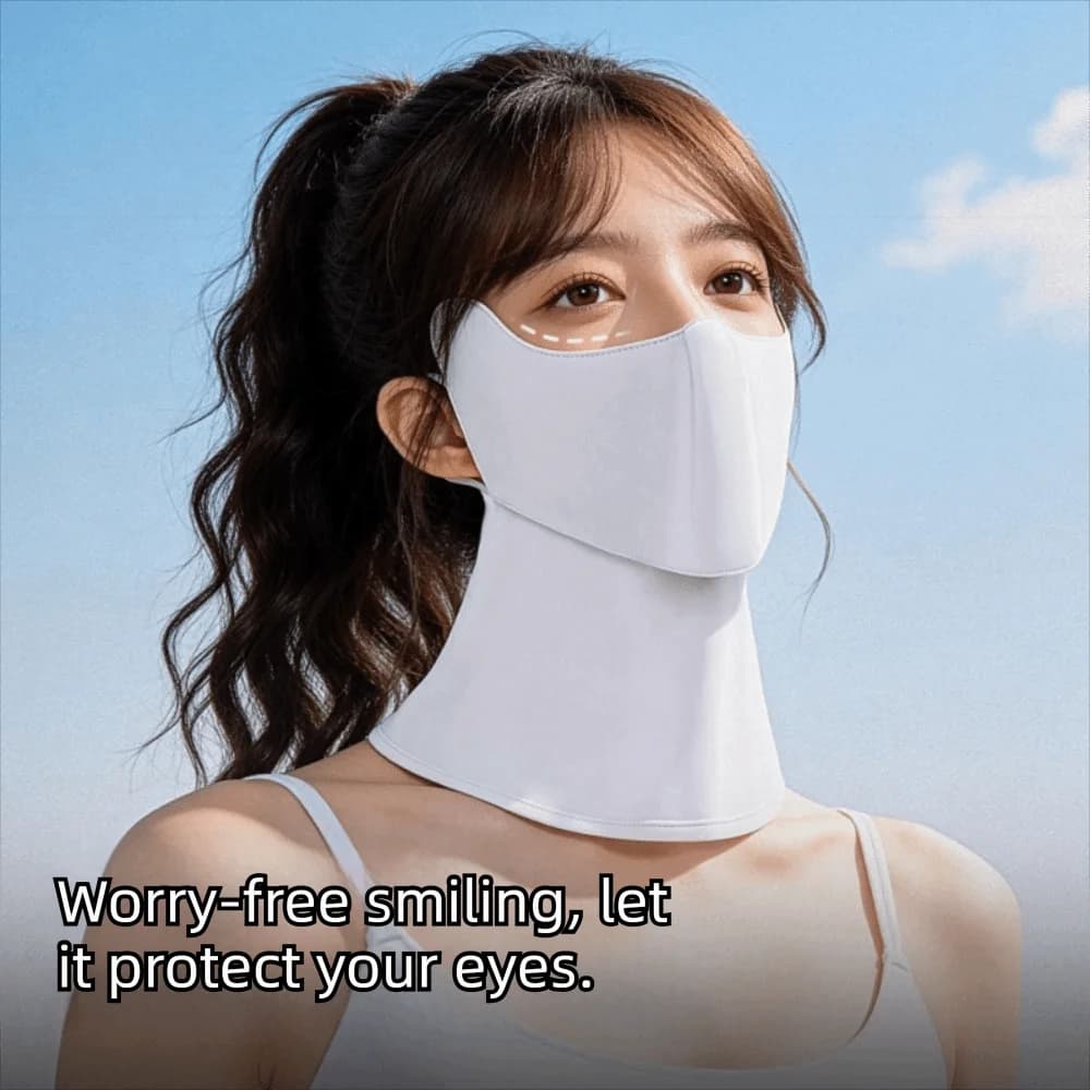 Adjustable Summer Ice Silk Mask Breathable Magnetic Sunscreen Mask Open Style Sunshade Face Gini Mask Face Mask