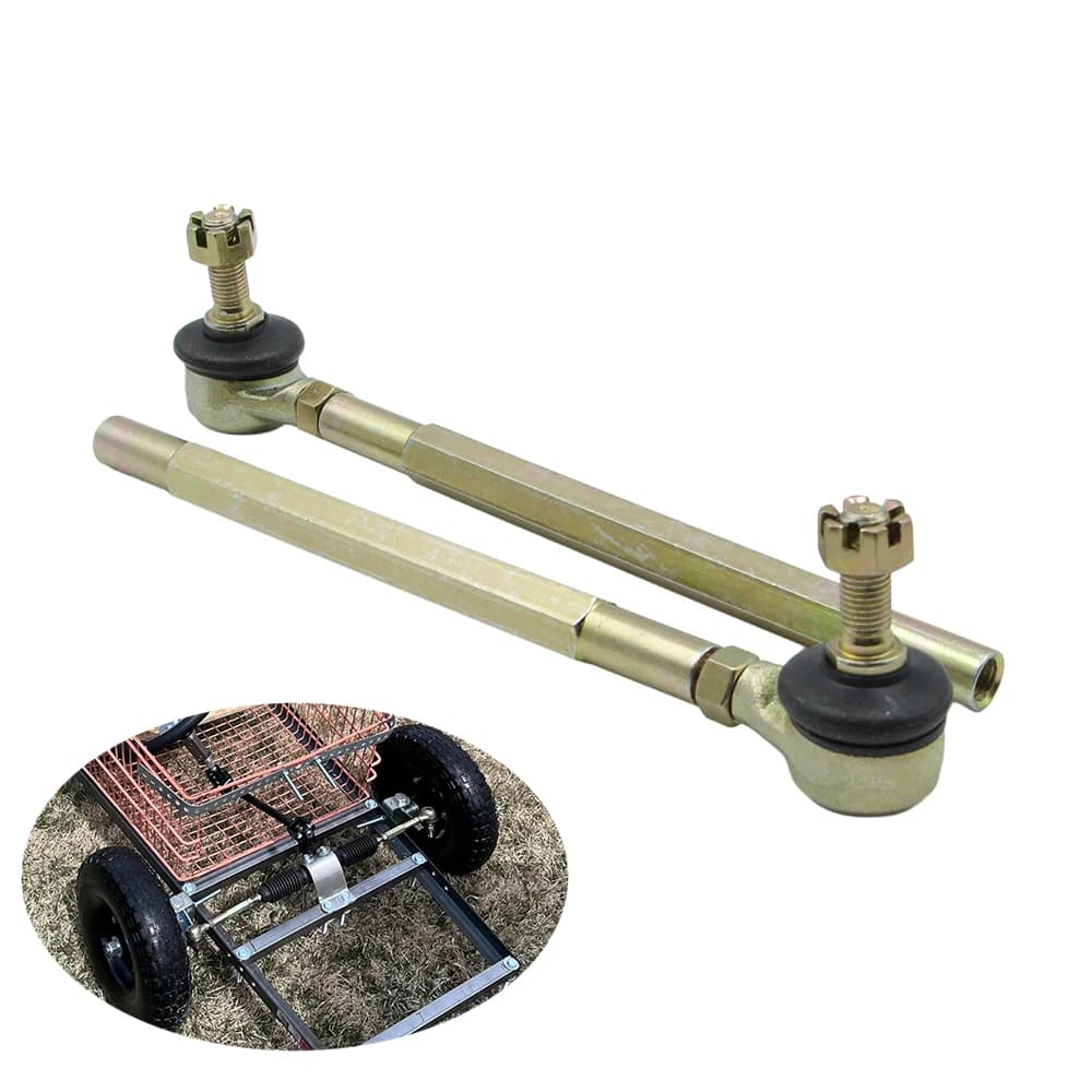 1 Pair M10-M10 Left Hand Thread Steering Tie Rod Kit for DIY ATV Go Golf Kart Buggy Quad Bike Gear Rack Parts