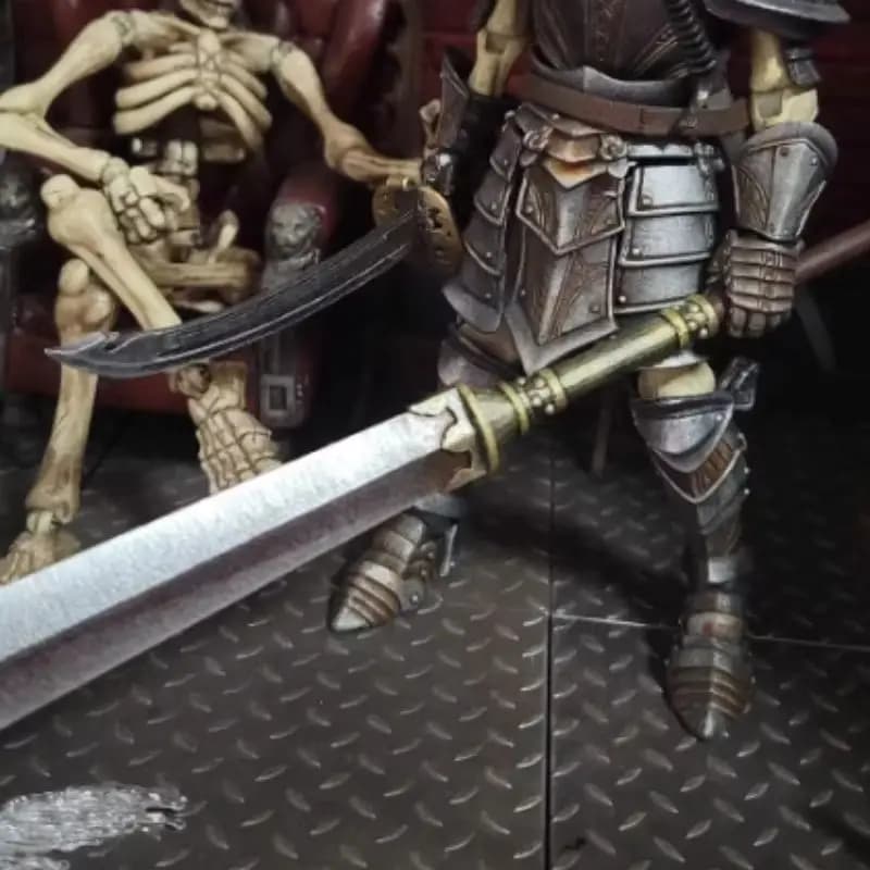 Handamde 1/12 Soldato Maschio Guerriero Antico Bello Tagliere Lungo Sciabola Accessorio In Resina Misura 7 pollici Action Figure Giocattoli di Modello