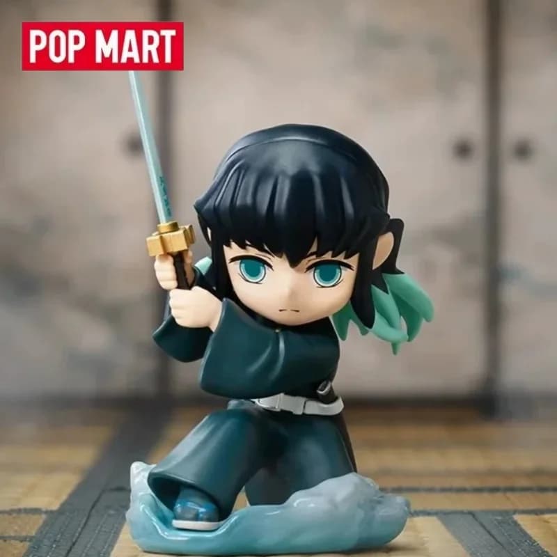 POP MART Demon Slayer Kimetsu No Yaiba Battle Series Blind Box Toys Kawaii Anime Action Figure Surprise Mystery Box Dolls