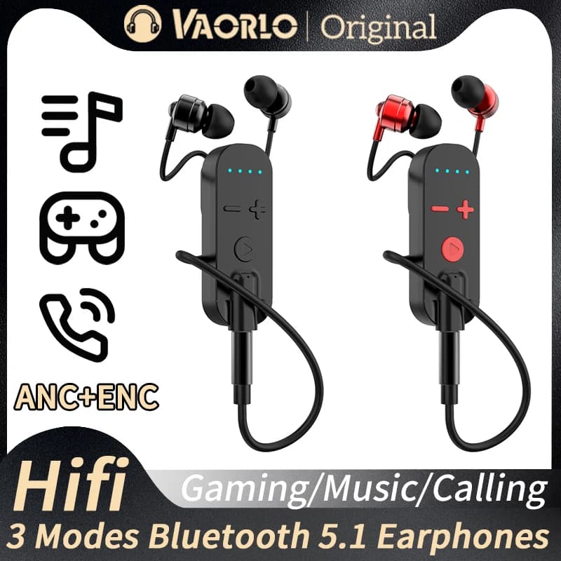 Adattatore ricevitore audio wireless per auricolare Bluetooth 5.1 ANC + ENC Cancellazione del rumore Gioco/Musica/Calling HiFi Stereo 3.5MM Microfono AUX