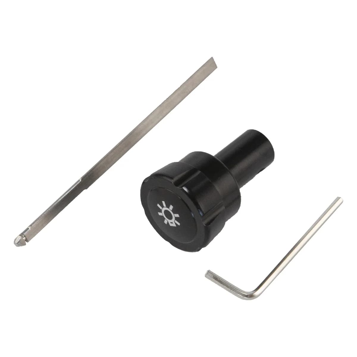 Front Head Lamp Switch Knob Aluminum F5TZ11661A 76871 Compatible With Ford F150 250 350 Truck 1994-2004 Mustang
