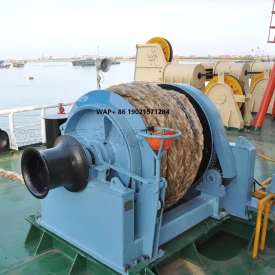 Paraluce con ancoraggio idraulico a doppio tamburo per ponte per barche marine