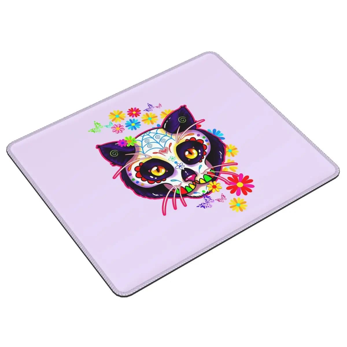 Giorno dei morti Gattino Gatto Zucchero Teschio Messicano Halloween Tappetino per mouse floreale Tastiera per computer Tappetino per mouse Tappetino per scrivania per PC da gioco Ufficio