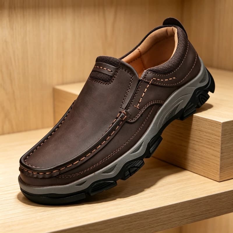 Mocassini Casual da Uomo in Pelle Primavera 2026 Traspiranti Antiscivolo per Esterni Scarpe Comode Slip-on da Guida per Uomo