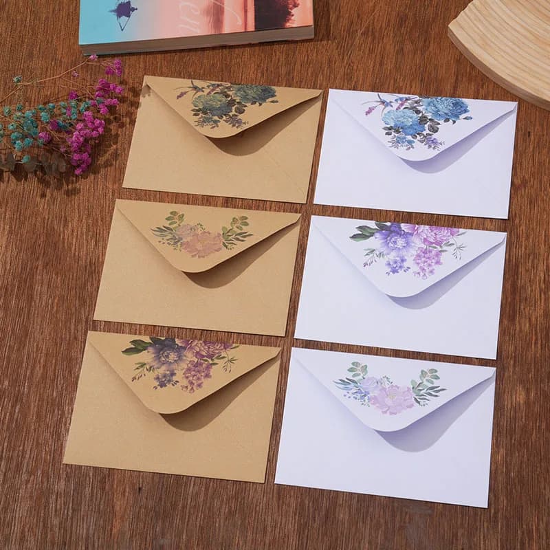 Buste eleganti in carta kraft addensata da 10 pezzi - per biglietti d'auguri, inviti e regali per inviti natalizi Kit sigillo di cera