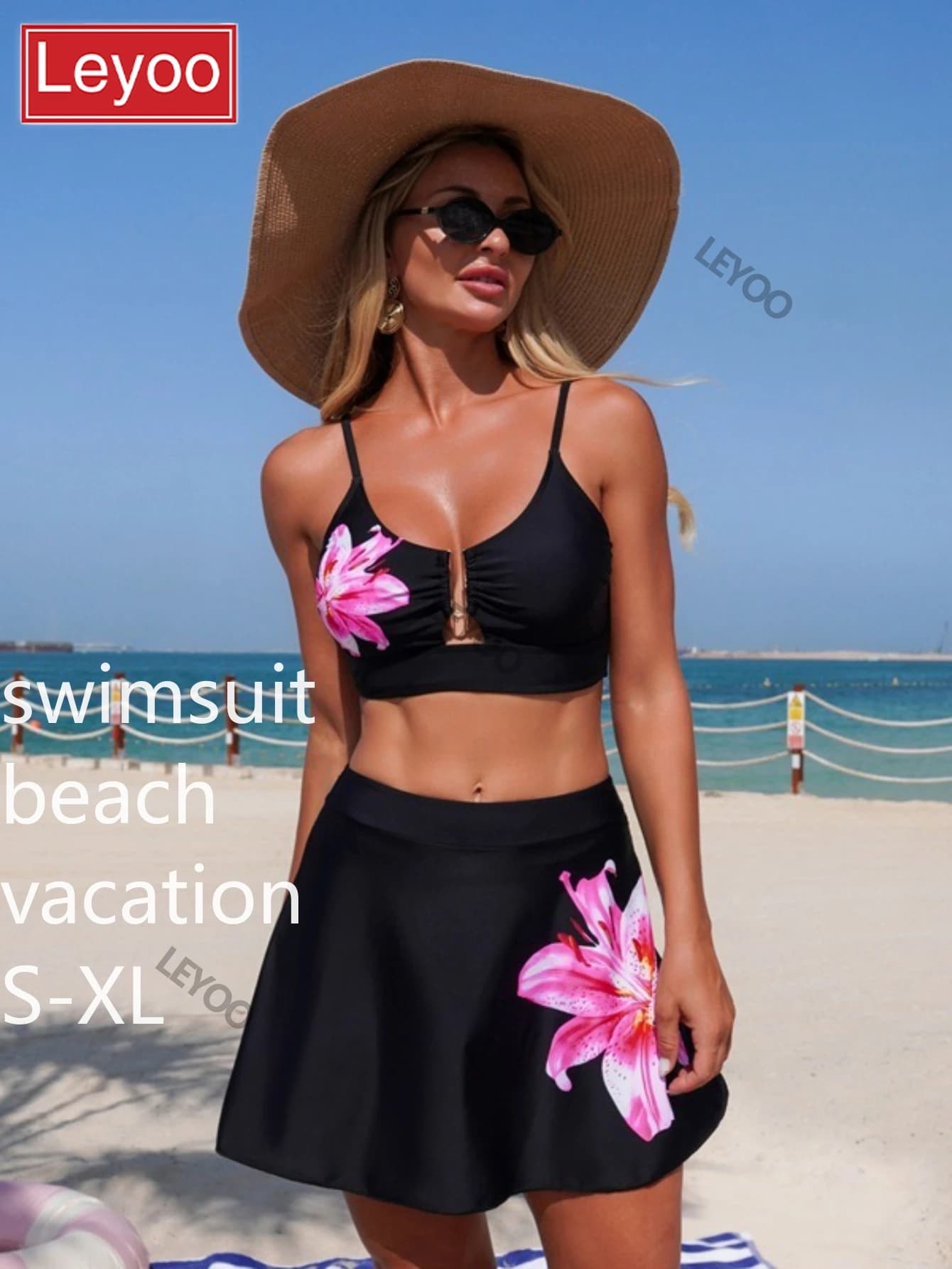 Set bikini da donna bianco stile spiaggia, due pezzi, perizoma a vita alta, canotta sexy, costume da bagno senza schienale, nuovo modello 2026