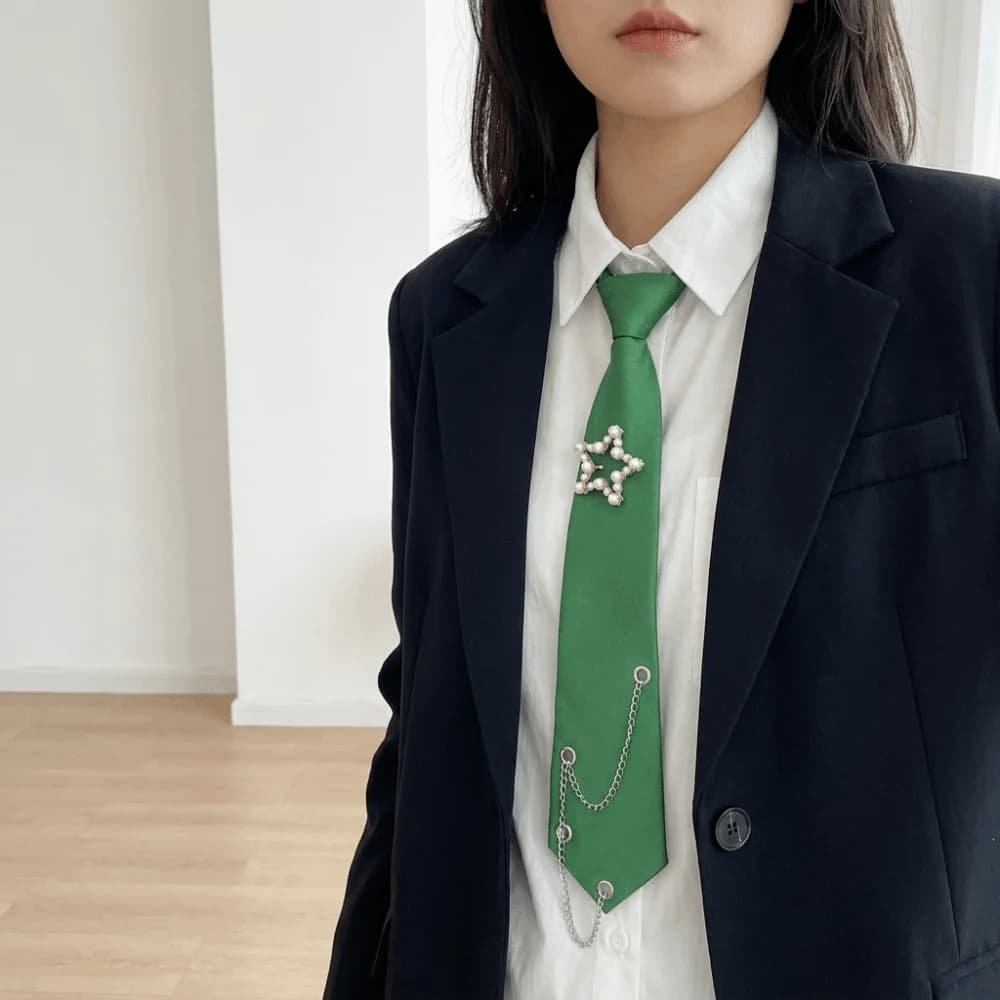 Clothing Decoration Korean Style Star Tie Tassels Choker Long Necktie Collares Necklace Shirt Tie Students
