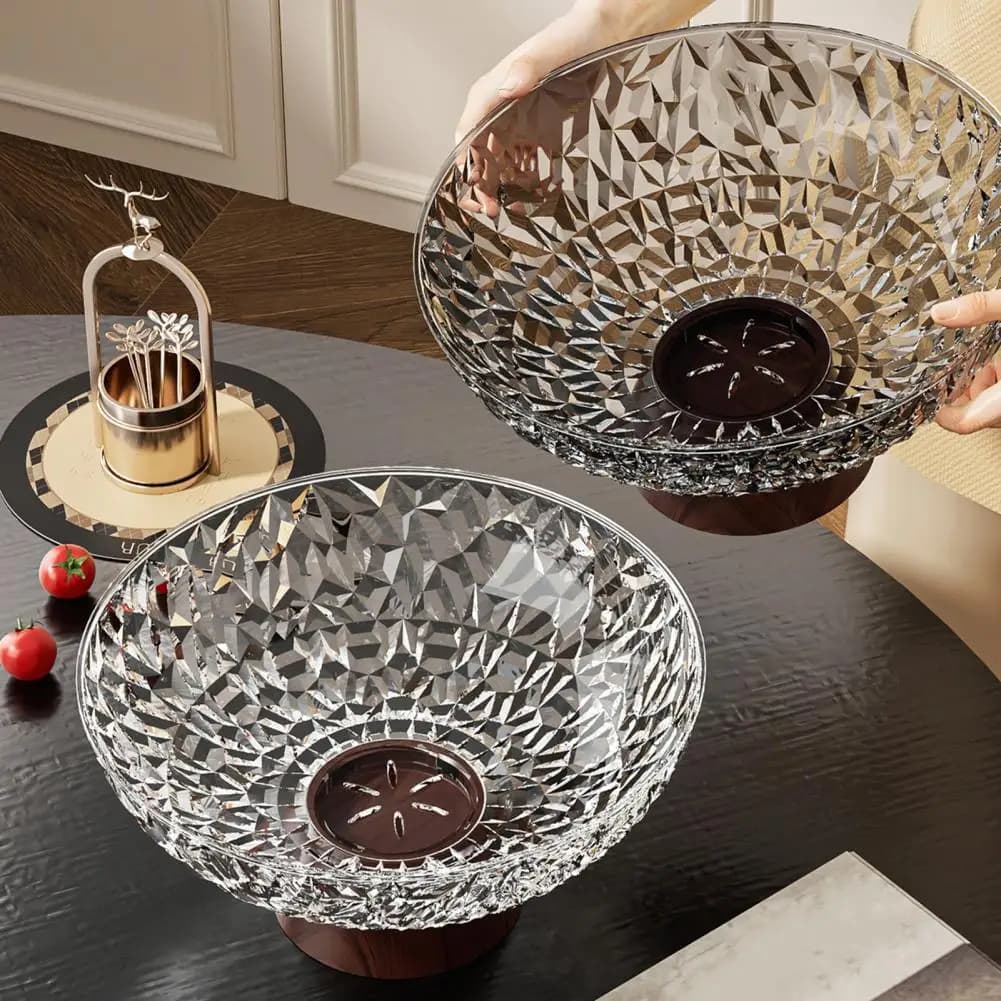 Elegante Vassoio Decorativo per Frutta e Snack, Piatto in Plastica per Caramelle, Noci e Frutta Secca