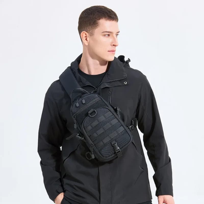Outdoor Tactical Men's Chest Bag Crossbody Backpack Men Military Fan Storage Shoulder Bag Male Multifunctional Sling Chest Bags