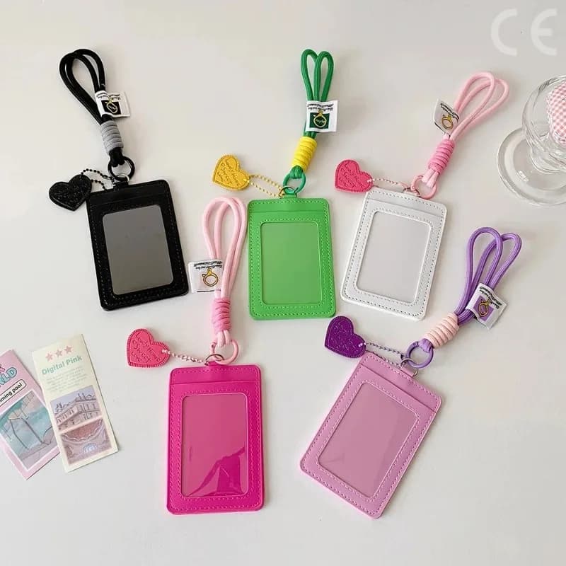 1pcs Kpop Photocard Holder Credit ID Card Protective Case Photo Display Holder Bag Pendant Keychain Cute