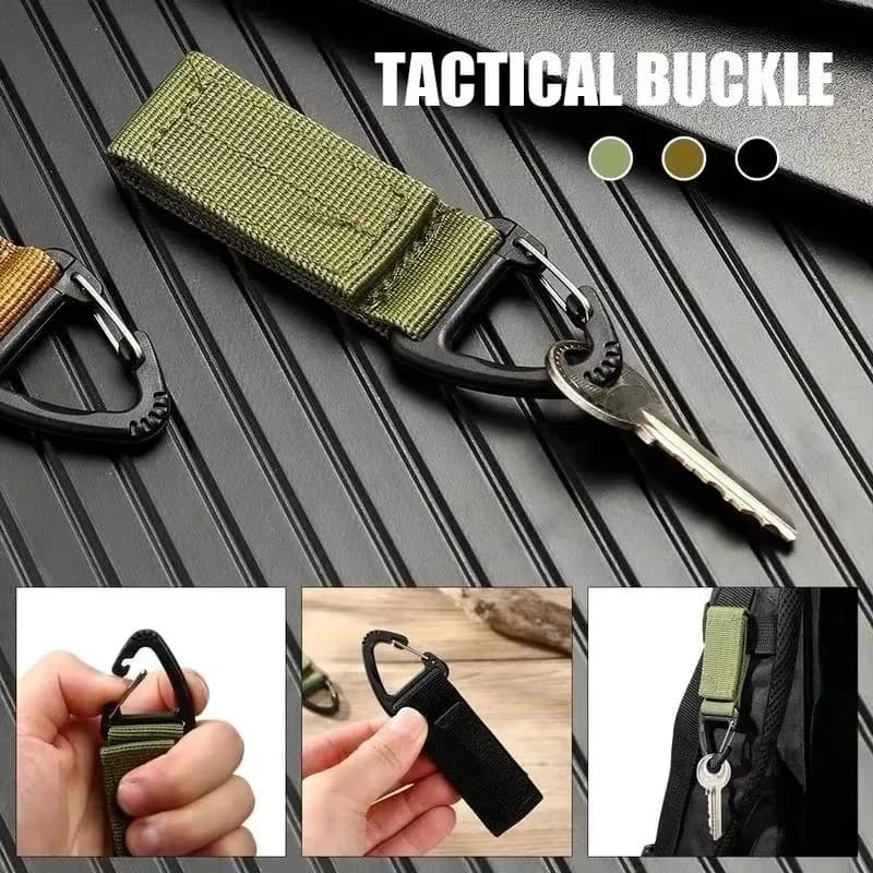 3/6/9/12 Pezzi Gancio Tattico per Chiavi, Clip, Fibbia, Moschettone in Nylon per Cintura Molle, Accessori per Arrampicata e Attività all'Aperto