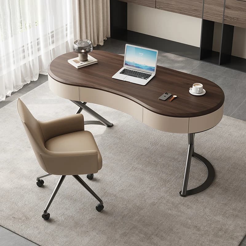 Organizer da Scrivania, Scrivania Direzionale Moderna di Lusso, Scrivania da Ufficio per Manager con Sedia e Contenitore, Scrivania per Camera da Letto e Home Office