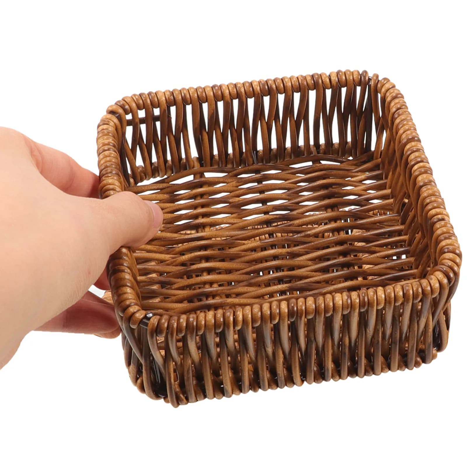 1Set Woven Basket Set Multi Functional Storage Basket for Snacks Dried Fruits Fruits Food Desktop Living Room Tidy Space Saver