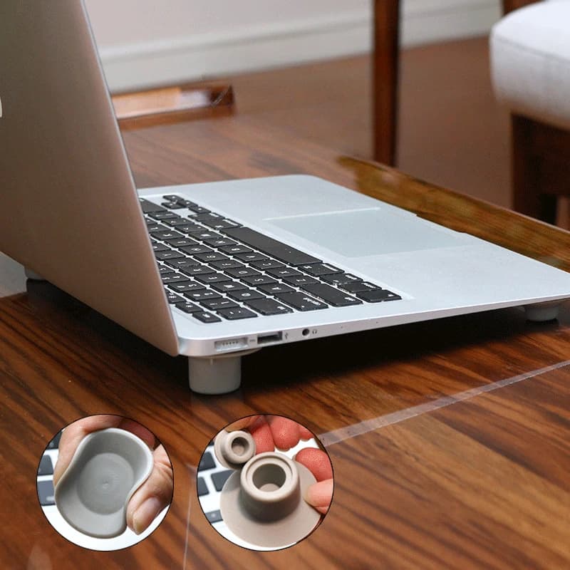 4 pz/set Laptop Cooling Foot Pad Laptop scarico dissipazione del calore supporto rialzato in PVC morbido accessori per Computer per Mackbook Pro