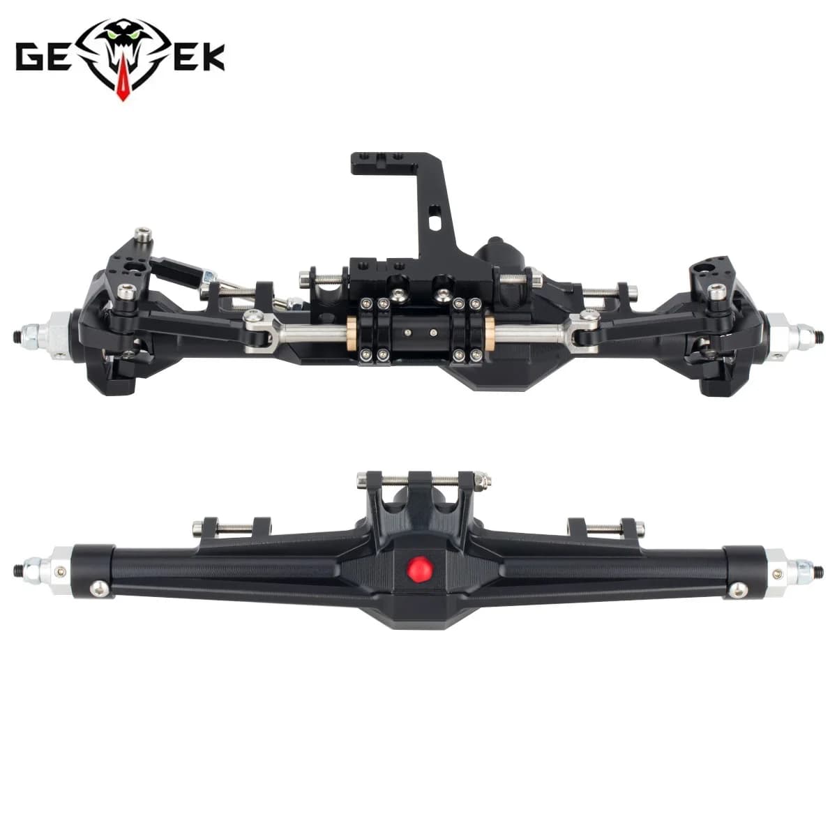 Set di assi diritti anteriori posteriori in alluminio CNC per parti di aggiornamento 1/10 RC Crawler Car Vanquish H10