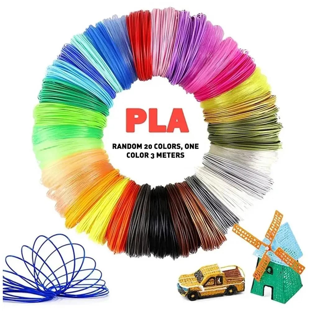 PLA 3D Printing Pen Consumables Colored Odorless Safety Plastic Filament Diameter 1.75mm For 3D Printing Pen