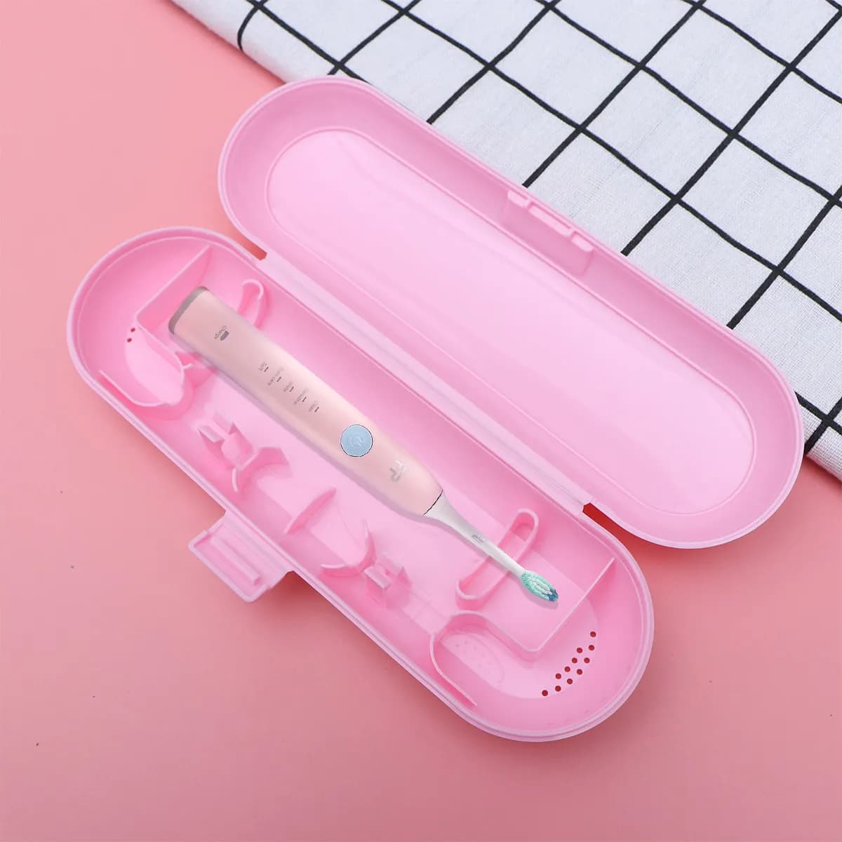 2 Pieces Premium Case for Electric Toothbrush, Compact Travel Box for Electric Toothbrush Head and Handle, Ecological PP Material