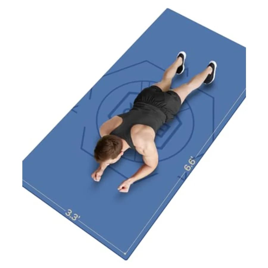 Tappetino per Esercizi Grande 6'x 3' Extra Largo per Uomini e Donne, Tappetino Yoga Spesso 1/4, Tappetini per Esercizi Antiscivolo e Atossici