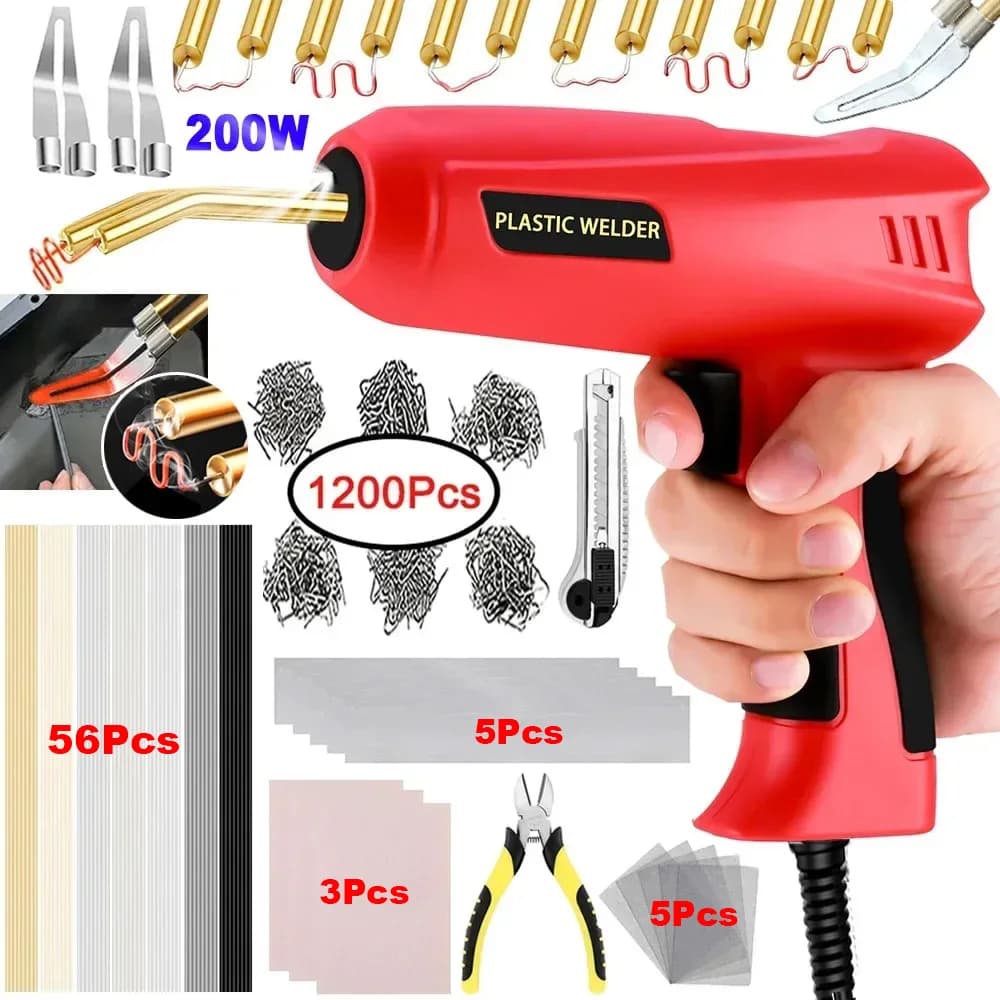Nuovo 2 in 1 Cucitrice Saldatore di Plastica Pistola Saldatrice di Plastica CALDA Saldatore Graffette Saldatura Elettrica Paraurti Auto Strumento di Riparazione