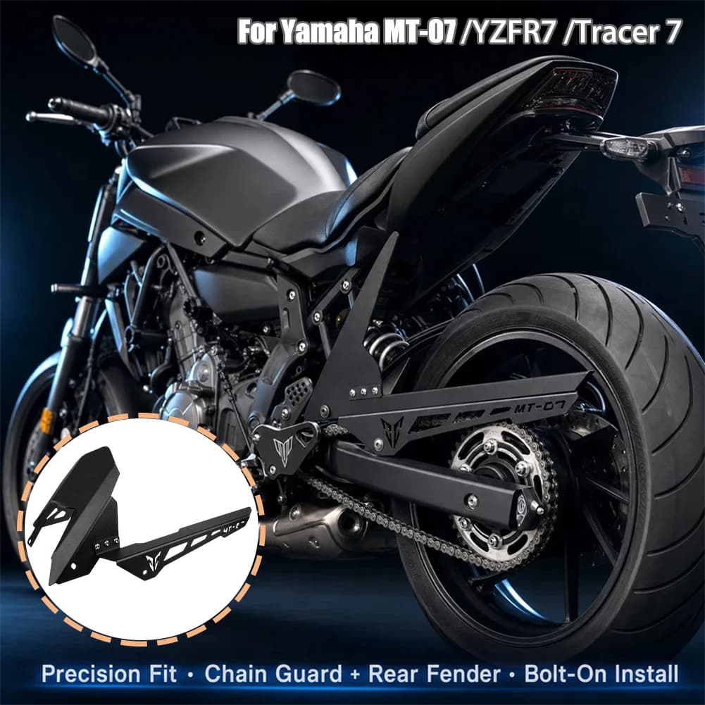 Copricatena Moto con Parafango Posteriore e Copertura Telaio Pignone per Yamaha MT-07 MT07 Tracer 7/GT 700 XSR700 / XTribute YZF R7
