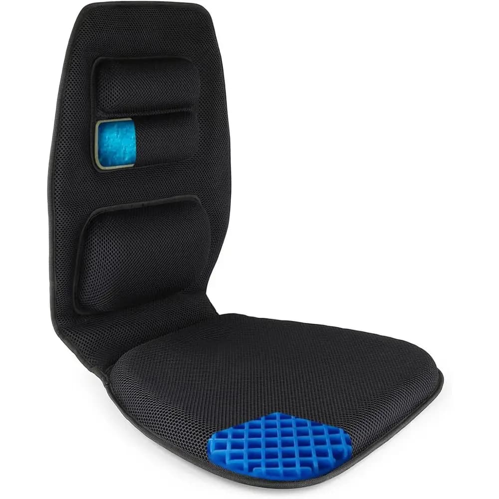 Cuscino in Gel e Supporto Lombare per Sedile, Cuscino Lombare per Auto e Sedia da Ufficio, Sollievo dal Dolore al Coccige, Ausilio per la Postura