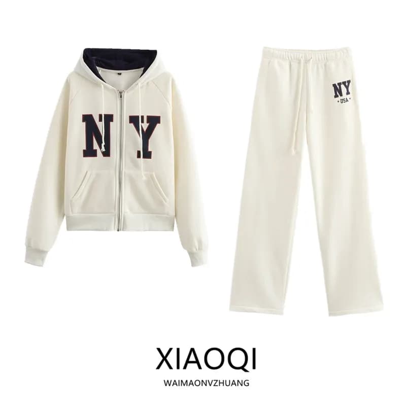 Nuova Felpa Sportiva con Cappuccio in Cotone Autunno Inverno 2024, Abbigliamento Casual Comodo Stile College per Donna